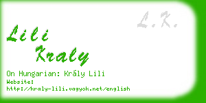 lili kraly business card