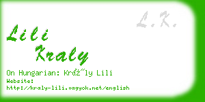 lili kraly business card